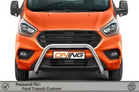 Frontschutzbügel für Ford Transit Custom 2018-2023 70mm Gutachten Edelstahl