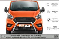Frontschutzbügel für Ford Transit Custom 2018-2023 70mm Gutachten Edelstahl