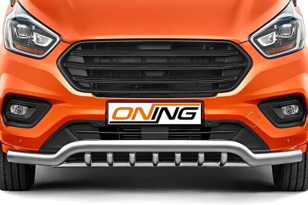 Frontschutzbügel breit Unterbodenschutz für Ford Transit Custom 2018-2023 70mm Gutachten breit
