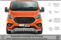 Frontschutzbügel breit Unterbodenschutz für Ford Transit Custom 2018-2023 70mm Gutachten breit