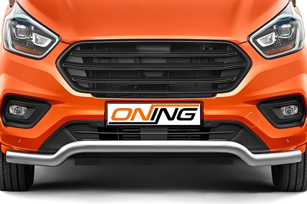 Frontschutzbügel breit für Ford Transit Custom 2018-2023 70mm Gutachten Edelstahl