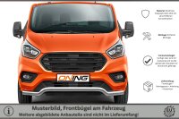 Frontschutzbügel breit für Ford Transit Custom 2018-2023 70mm Gutachten Edelstahl