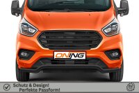 Frontschutzbügel breit für Ford Transit Custom 2018-2023 schwarz 70mm Edelstahl mit Gutachten