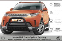 Frontschutzbügel mit Unterfahrschutz für Land Rover Discovery 5 2017- schwarz 70mm Edelstahl mit Gutachten