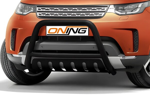 Frontschutzbügel mit Unterfahrschutz für Land Rover Discovery 5 2017- schwarz 70mm Edelstahl mit Gutachten