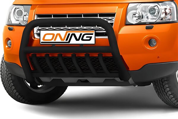 Frontschutzbügel mit Unterfahrschutz für Land Rover Freelander 2 2007-2014 schwarz 70mm Edelstahl mit Gutachten