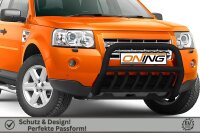 Frontschutzbügel mit Unterfahrschutz für Land Rover Freelander 2 2007-2014 schwarz 70mm Edelstahl mit Gutachten