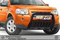 Frontschutzbügel mit Unterfahrschutz für Land Rover Freelander 2 2007-2014 schwarz 70mm Edelstahl mit Gutachten