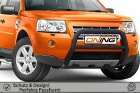 Frontschutzbügel mit Querstreben für Land Rover Freelander 2 2007-2014 schwarz 70mm Edelstahl mit Gutachten