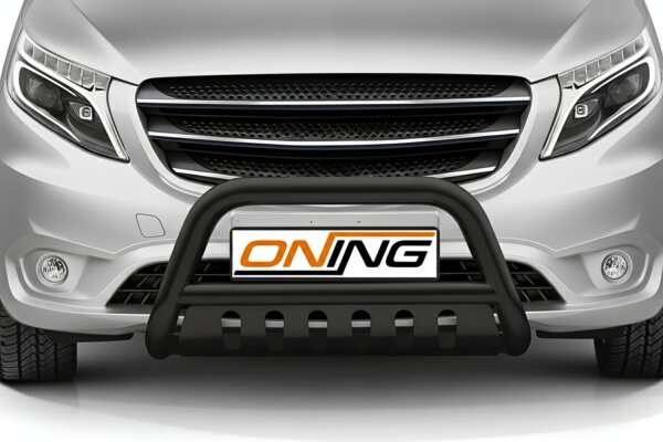Frontschutzbügel mit Unterfahrschutz für Mercedes-Benz Vito W447 2020-2024 schwarz 70mm Edelstahl mit Gutachten