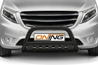 Frontschutzbügel mit Unterfahrschutz für Mercedes-Benz Vito W447 2020-2024 schwarz 70mm Edelstahl mit Gutachten