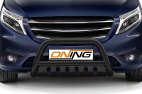 Frontschutzbügel mit Unterfahrschutz für Mercedes-Benz Vito W447 2020-2024 schwarz 70mm Edelstahl mit Gutachten
