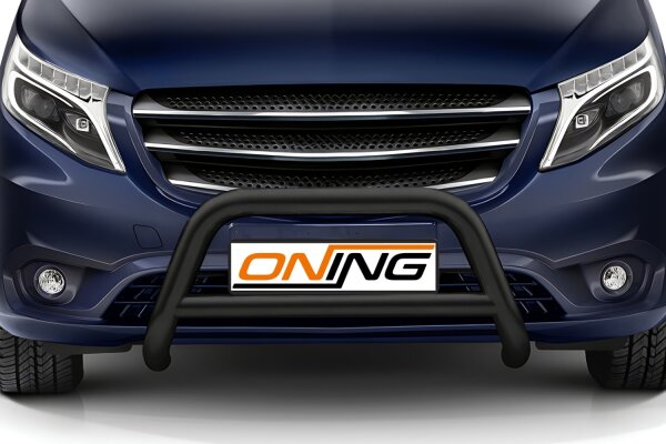 Frontschutzbügel mit Querstreben für Mercedes-Benz Vito W447 2020-2024 schwarz 70mm Edelstahl mit Gutachten