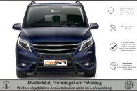 Frontschutzbügel mit Querstreben für Mercedes-Benz Vito W447 2020-2024 schwarz 70mm Edelstahl mit Gutachten