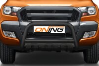 Frontschutzbügel mit Unterfahrschutz für Ford Ranger (TKE) 2016-2019 schwarz 70mm Edelstahl mit Gutachten