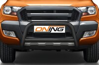 Frontschutzbügel mit Querstreben für Ford Ranger (TKE) 2016-2019 schwarz 70mm Edelstahl mit Gutachten