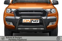 Frontschutzbügel mit Querstreben für Ford Ranger (TKE) 2016-2019 schwarz 70mm Edelstahl mit Gutachten