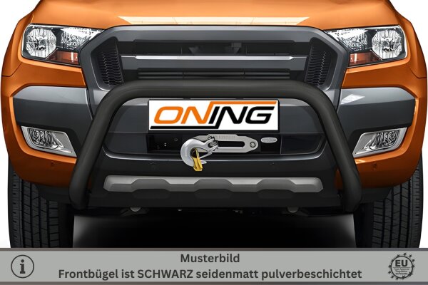 Frontschutzbügel für Ford Ranger (TKE) 2016-2019 schwarz 70mm Edelstahl mit Gutachten