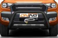 Frontschutzbügel für Ford Ranger (TKE) 2016-2019 schwarz 70mm Edelstahl mit Gutachten