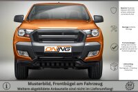 Frontschutzbügel mit Unterfahrschutz für Ford Ranger (TKE) 2016-2019 schwarz 70mm Edelstahl mit Gutachten