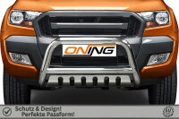 Frontschutzbügel mit Unterfahrschutz für Ford Ranger (TKE) 2016-2019 poliert 70mm Edelstahl mit Gutachten