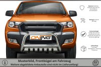 Frontschutzbügel mit Unterfahrschutz für Ford Ranger (TKE) 2016-2019 poliert 70mm Edelstahl mit Gutachten
