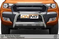 Frontschutzbügel mit Querstreben für Ford Ranger (TKE) 2016-2019 poliert 70mm Edelstahl mit Gutachten