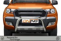 Frontschutzbügel mit Querstreben für Ford Ranger (TKE) 2016-2019 poliert 70mm Edelstahl mit Gutachten