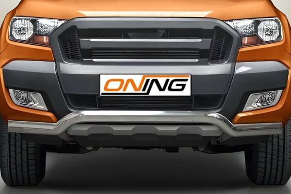 Frontschutzbügel für Ford Ranger (TKE) 2016-2019 poliert 70mm Edelstahl mit Gutachten