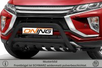 Frontschutzbügel mit Unterfahrschutz für Mitsubishi Eclipse Cross 2017-2019 schwarz 70mm Edelstahl mit Gutachten