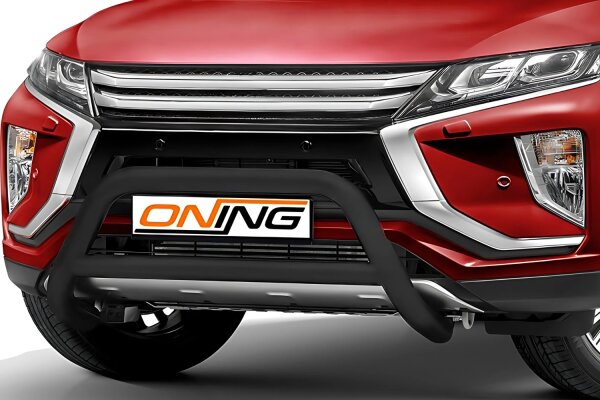 Frontschutzbügel mit Querstreben für Mitsubishi Eclipse Cross 2017-2019 schwarz 70mm Edelstahl mit Gutachten
