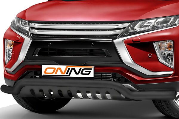 Frontschutzbügel breit Unterbodenschutz für Mitsubishi Eclipse Cross 2017-2019 schwarz 70mm Edelstahl mit Gutachten breit