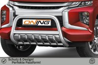 Frontschutzbügel mit Unterfahrschutz für Mitsubishi L200 2019- 70mm Gutachten