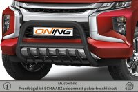 Frontschutzbügel mit Unterfahrschutz für Mitsubishi L200 2019- schwarz 70mm Edelstahl mit Gutachten
