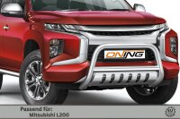 Frontschutzbügel mit Unterfahrschutz für Mitsubishi L200 2019- 70mm Gutachten