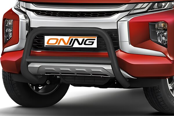 Frontschutzbügel mit Querstreben für Mitsubishi L200 2019- schwarz 70mm Edelstahl mit Gutachten
