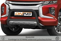 Frontschutzbügel mit Querstreben für Mitsubishi L200 2019- schwarz 70mm Edelstahl mit Gutachten
