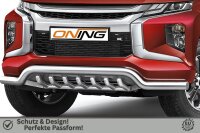 Frontschutzbügel breit Unterbodenschutz für Mitsubishi L200 2019- 70mm Gutachten breit