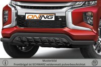 Frontschutzbügel breit Unterbodenschutz für Mitsubishi L200 2019- schwarz 70mm Edelstahl mit Gutachten breit