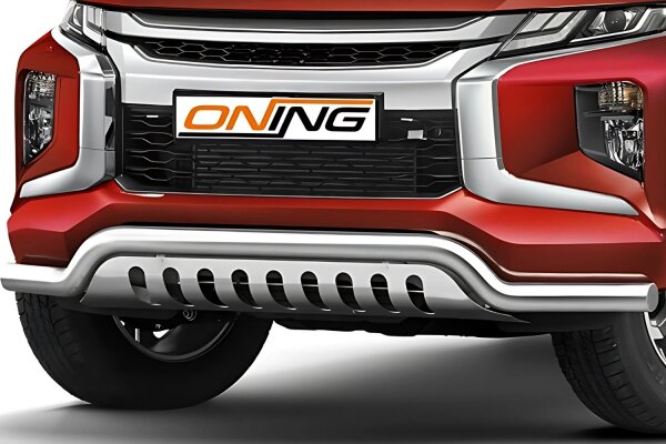 Frontschutzbügel breit Unterbodenschutz für Mitsubishi L200 2019- 70mm Gutachten breit