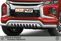 Frontschutzbügel breit Unterbodenschutz für Mitsubishi L200 2019- 70mm Gutachten breit