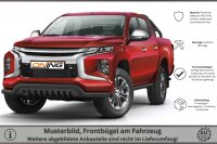 Frontschutzbügel breit Unterbodenschutz für Mitsubishi L200 2019- schwarz 70mm Edelstahl mit Gutachten breit