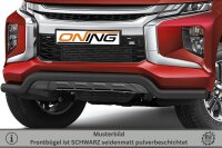 Frontschutzbügel breit für Mitsubishi L200 2019- schwarz 70mm Edelstahl mit Gutachten breit