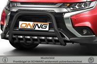 Frontschutzbügel mit Unterfahrschutz für Mitsubishi Outlander 2018-2021 schwarz 70mm Edelstahl mit Gutachten