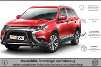 Frontschutzbügel mit Querstreben für Mitsubishi Outlander 2018-2021 schwarz 70mm Edelstahl mit Gutachten