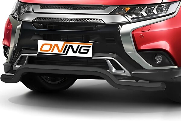 Frontschutzbügel breit für Mitsubishi Outlander 2018-2021 schwarz 70mm Edelstahl mit Gutachten breit