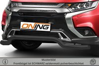 Frontschutzbügel breit für Mitsubishi Outlander 2018-2021 schwarz 70mm Edelstahl mit Gutachten breit