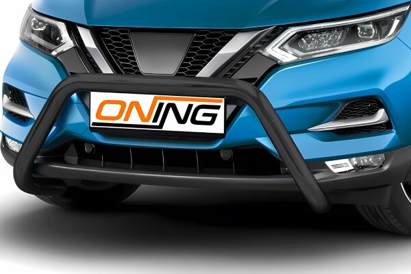 Frontschutzbügel für Nissan Qashqai (J11) 2017-2021 schwarz 70mm Edelstahl mit Gutachten
