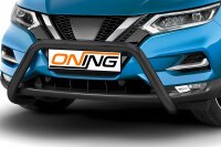 Frontschutzbügel für Nissan Qashqai (J11) 2017-2021 schwarz 70mm Edelstahl mit Gutachten