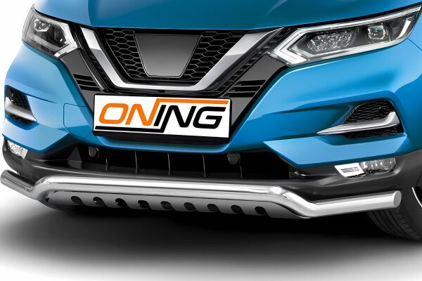 Frontschutzbügel breit Unterbodenschutz für Nissan Qashqai (J11) 2017-2021 60mm Gutachten breit